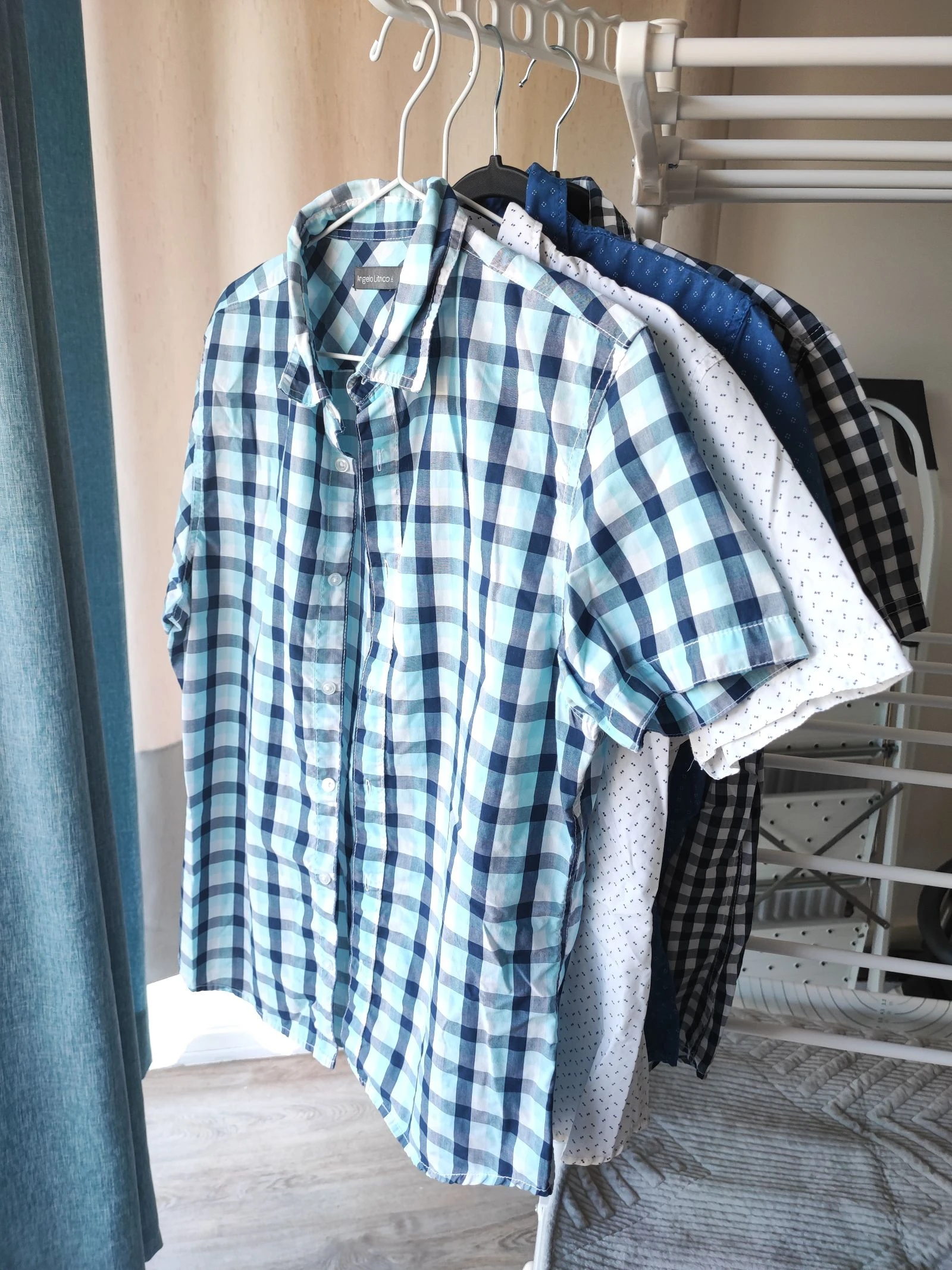 Chemise manches courtes à carreaux